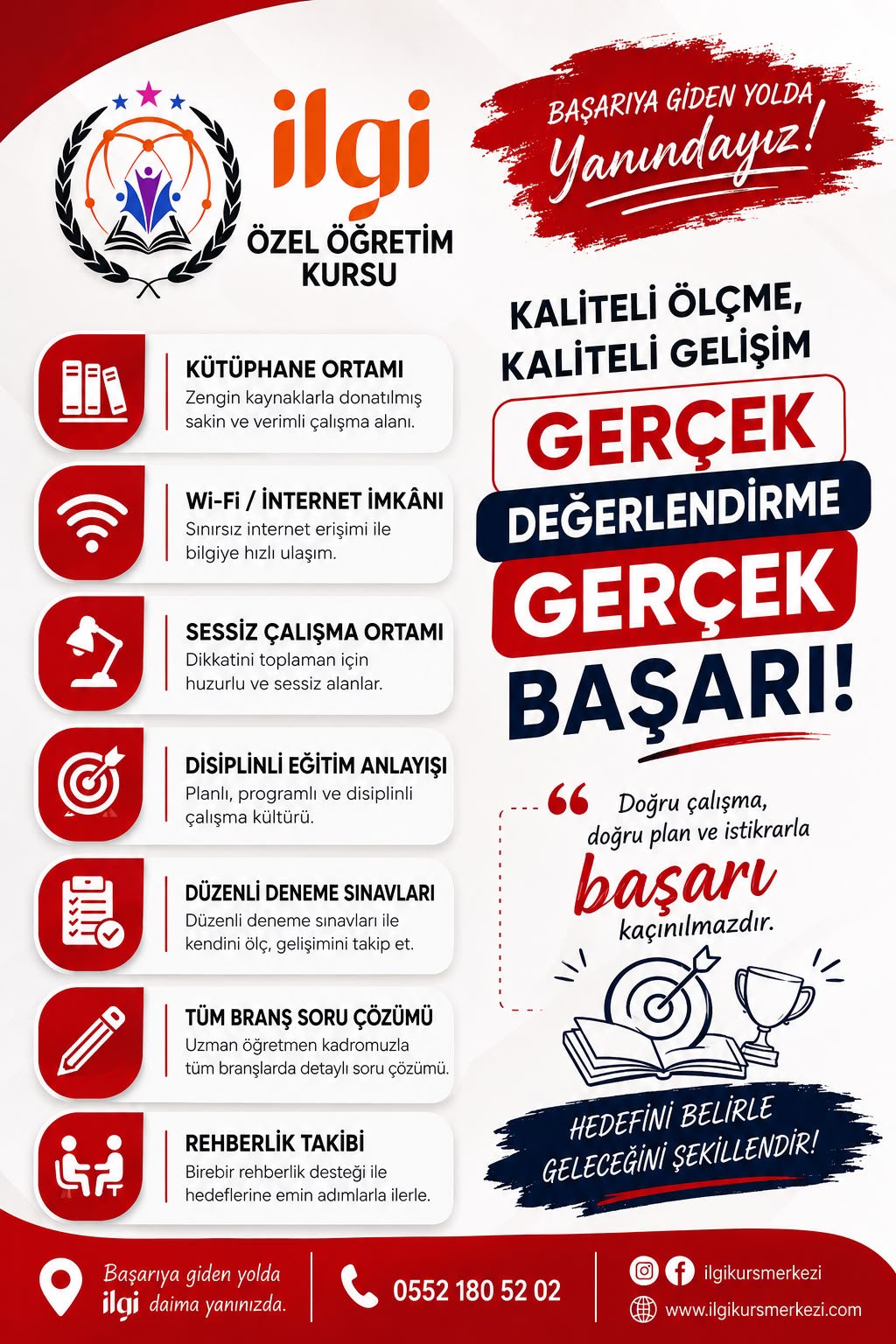 Yeni İlgi Özelöğretim Kursu olanakları